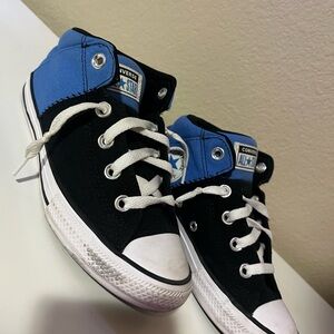Converse Kids Black and Blue Sneakers